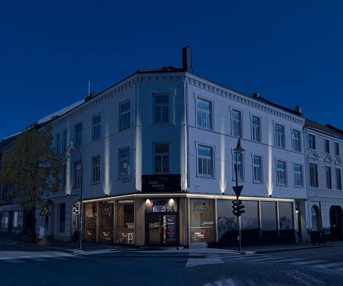 Fasadebelysning hero